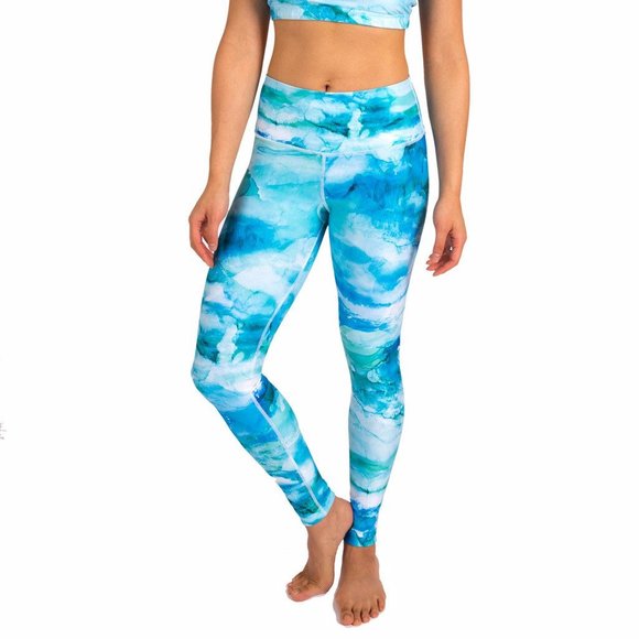 EUC Size 6 My Inner Fire Ocean Dream Leggings Yoga - Picture 2 of 4